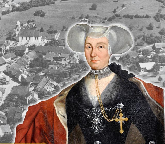 Auf einem szenischen Rundgang bietet sich die Möglichkeit, die Äbtissin von Bad Säckigen zu treffen. Bildnachweis: © Gemeinde Kaisten, Ortsbürgerkommission