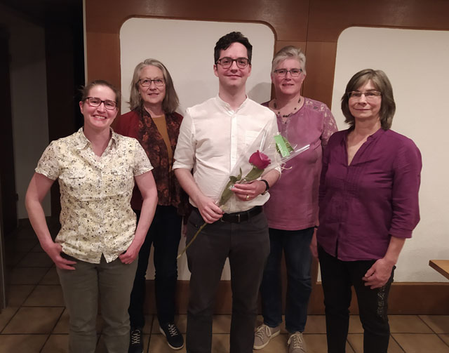 Der Vorstand mit Neu-Mitglied (v.l.): Barbara Dubuis, Regina Brechbühl, Remus Regli, Judith Treier, Priska Herzog. Foto: zVg