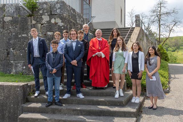 Die Firmlinge aus Wölflinswil. Foto: zVg