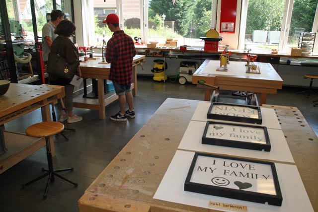 Blick in den Werkraum. Foto: Peter Schütz