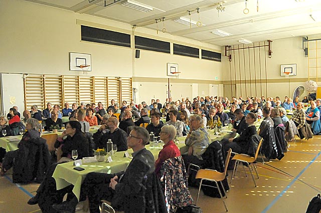Voller Saal an der 41. Delegiertenversammlung von BirdLife Aargau in Brugg. Foto: zVg
