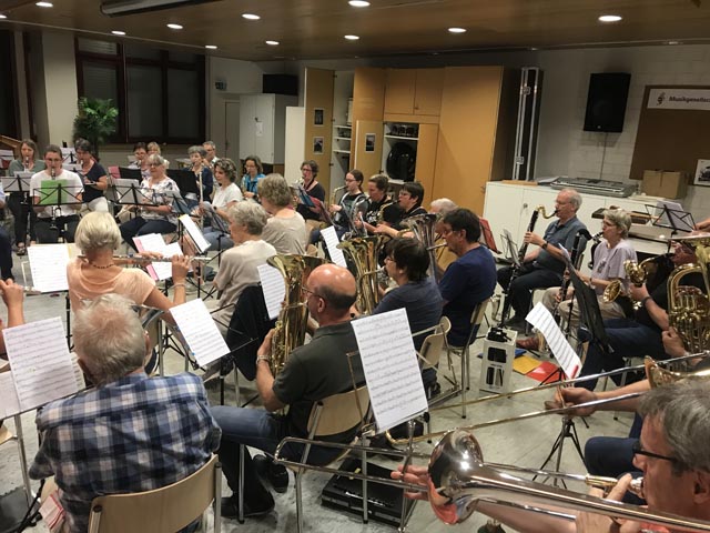 Die MG Frick bei der Probenarbeit. Foto: zVg