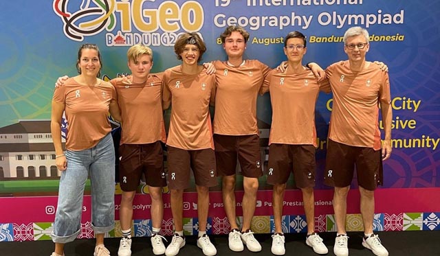 Die Schweizer Delegation. Foto: Schweizer Geographie-Olympiade
