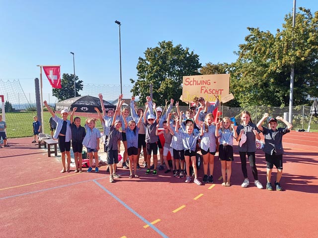 Gruppenbild Jugi Münchwilen am Grümpeli 2023. Foto: zVg