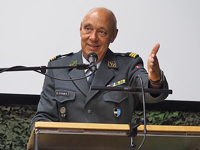 Oberst Rolf Stäuble im Element. Foto: zVg
