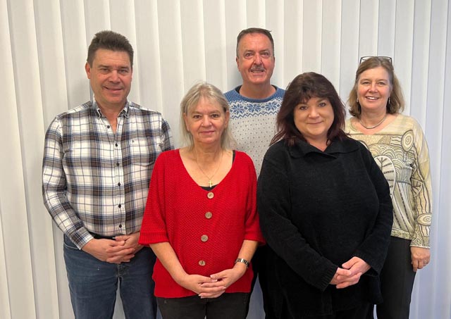 Der neue Vorstand, von links: Markus Weder, Gabi Probst, Jörg Schweizer, Eva Kummer, Sabine Datz. Foto: zVg