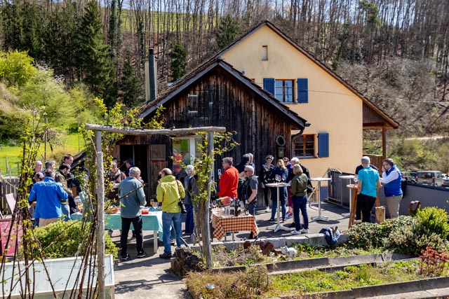 Auf dem Obst- und Weinbau-Betrieb Kaufmann in Buus. Foto: Jan Geerk