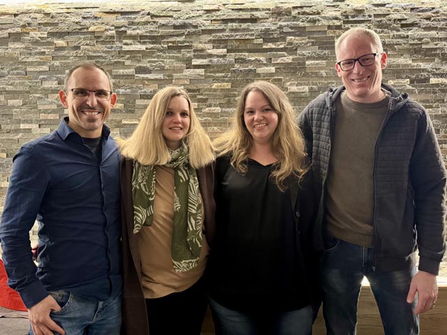 Die Marktkommission (von links): Jonas Hürbin, Ramona Burkart, Irene Müller und Martin Schüttel. Foto: Lilia Staiger