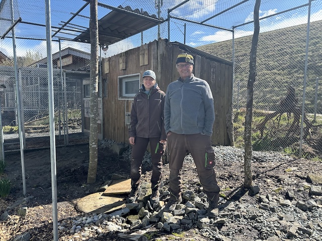 Hier entsteht das neue Gebäude mit Voliere für beeinträchtigte und flugunfähige Vögel. Der Abbruch der alten Voliere hat bereits begonnen. Foto: Sonja Fasler