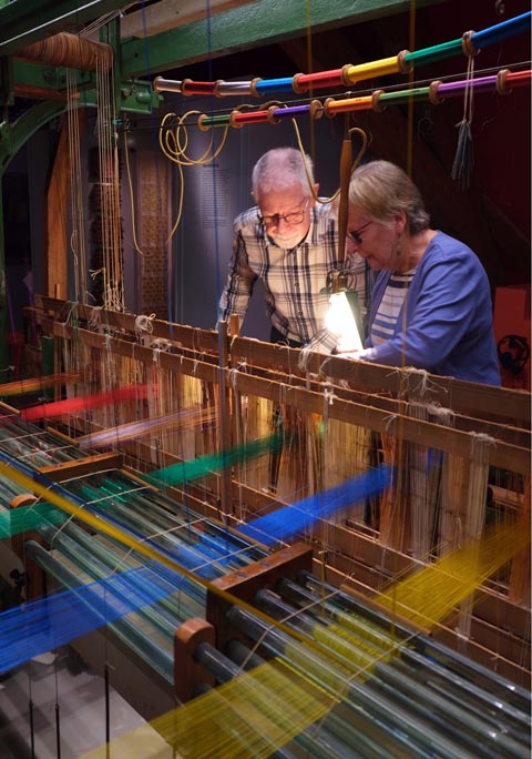 Sägerwebstuhl um 1900 in der Ausstellung «Seidenband». Foto: Museum.BL&nbsp;
